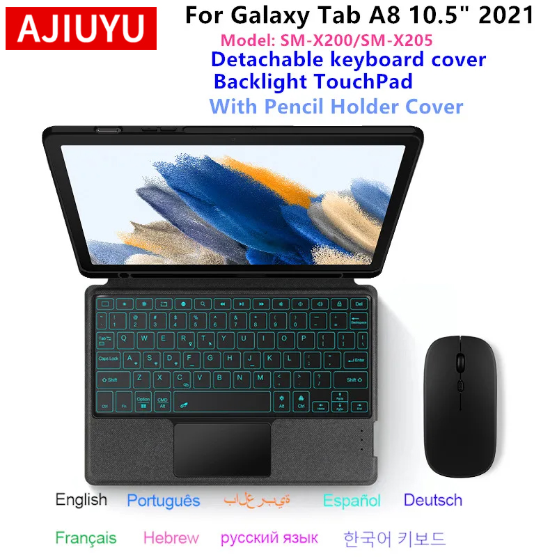 Boox Tablet Accessories - Teclado mágico para Samsung Galaxy Tab